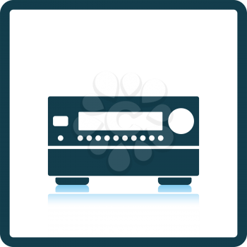 Home theater receiver icon. Shadow reflection design. Vector illustration.
