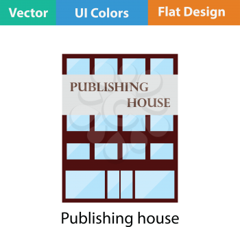 Publishing house icon. Flat color design. Vector illustration.