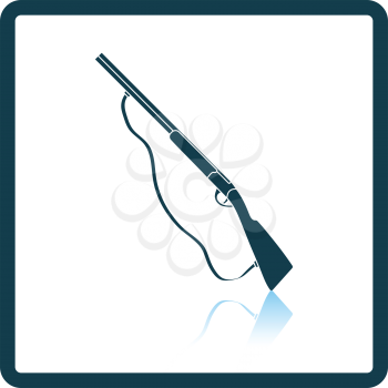 Hunting gun icon. Shadow reflection design. Vector illustration.