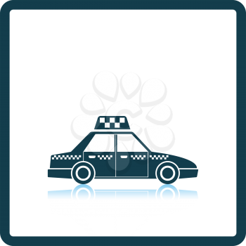 Taxi car icon. Shadow reflection design. Vector illustration.