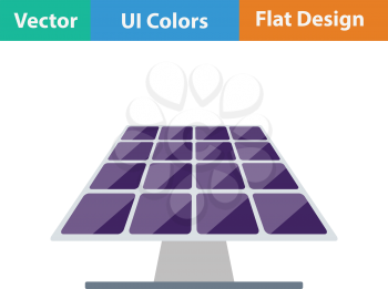 Solar energy panel icon. Flat color design. Vector illustration.