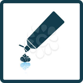 Toothpaste tube icon. Shadow reflection design. Vector illustration.