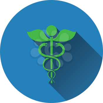 Medicine sign icon. Flat color design. Vector illustration.