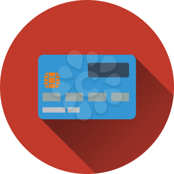 Credit card icon. Flat color design. Vector illustration.