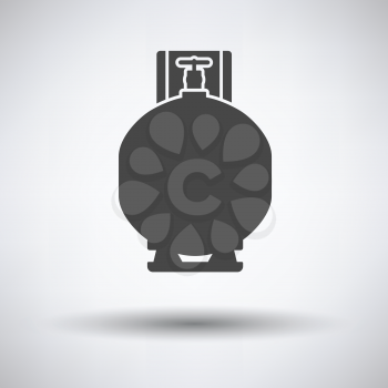 Gas cylinder icon on gray background, round shadow. Vector illustration.