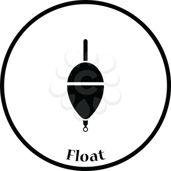 Icon of float . Thin circle design. Vector illustration.