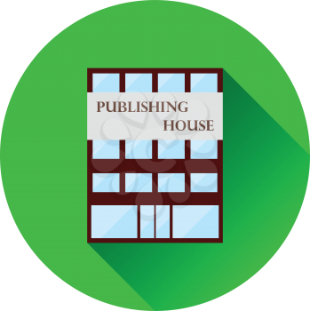 Publishing house icon. Flat color design. Vector illustration.