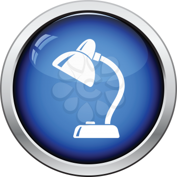 Icon of Lamp . Glossy button design. Vector illustration.