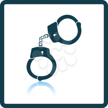 Handcuff  icon. Shadow reflection design. Vector illustration.