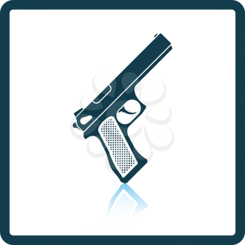Gun icon. Shadow reflection design. Vector illustration.