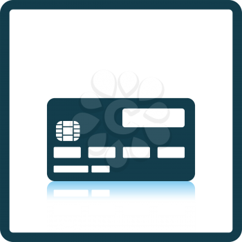Credit card icon. Shadow reflection design. Vector illustration.