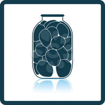 Canned tomatoes icon. Shadow reflection design. Vector illustration.