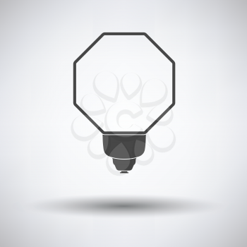 Icon of portable fashion flash on gray background, round shadow. Vector illustration.