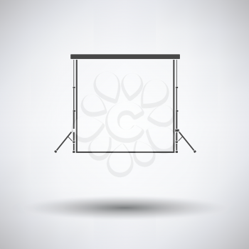 Icon of studio photo background on gray background, round shadow. Vector illustration.