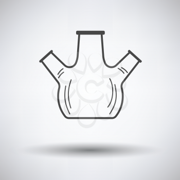 Icon of chemistry round bottom flask with triple throat