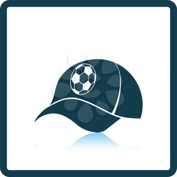Football fans cap icon. Shadow reflection design. Vector illustration.