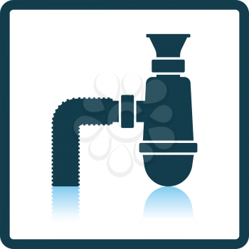 Bathroom siphon icon. Shadow reflection design. Vector illustration.