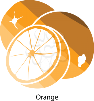 Orange icon. Flat color design. Vector illustration.