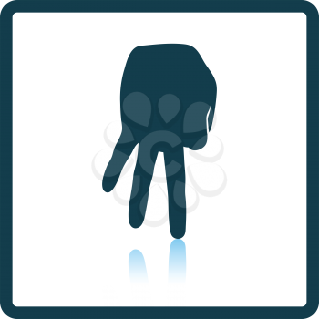 Baseball catcher gesture icon. Shadow reflection design. Vector illustration.