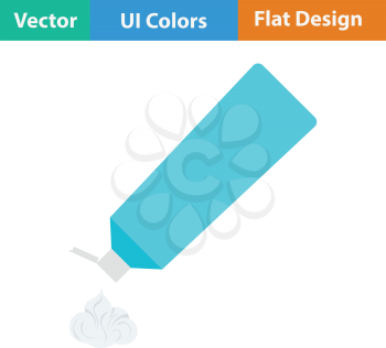 Toothpaste tube icon. Flat color design. Vector illustration.