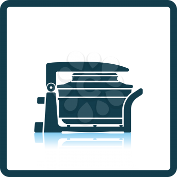 Electric convection oven icon. Shadow reflection design. Vector illustration.