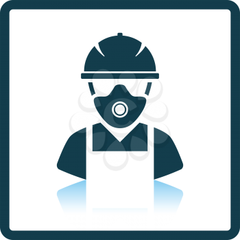 Repair worker icon. Shadow reflection design. Vector illustration.
