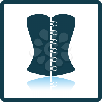 Sexy corset icon. Shadow reflection design. Vector illustration.