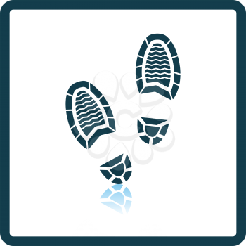 Man footprint icon. Shadow reflection design. Vector illustration.
