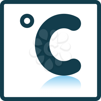 Celsius degree icon. Shadow reflection design. Vector illustration.