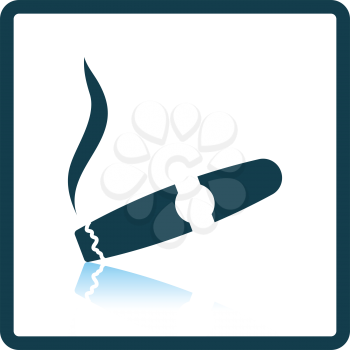 Cigar icon. Shadow reflection design. Vector illustration.