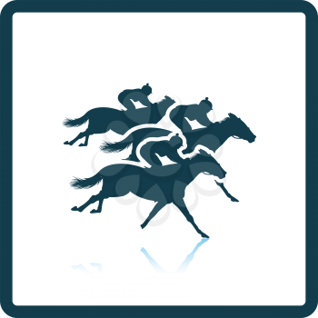 Horse ride icon. Shadow reflection design. Vector illustration.