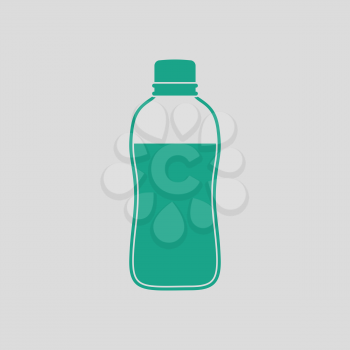 Sport bottle of drink icon. Gray background with green. Vector illustration.