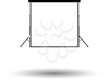 Icon of studio photo background. White background with shadow design. Vector illustration.