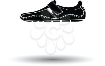 Moccasin icon. White background with shadow design. Vector illustration.