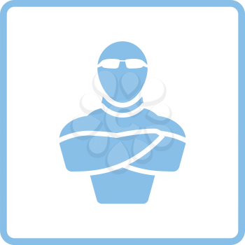 Night club security icon. Blue frame design. Vector illustration.