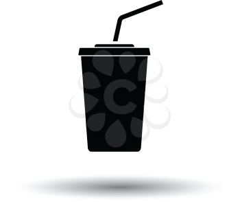 Cinema soda drink icon. White background with shadow design. Vector illustration.