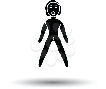 Sex dummy icon. White background with shadow design. Vector illustration.