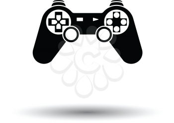 Gamepad  icon. White background with shadow design. Vector illustration.