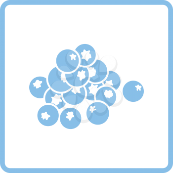 Blueberry icon. Blue frame design. Vector illustration.