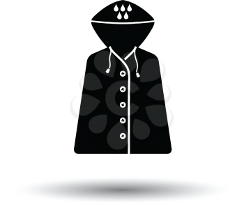Raincoat icon. White background with shadow design. Vector illustration.