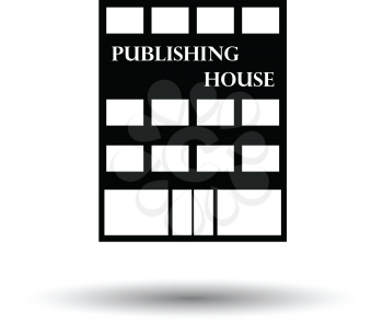 Publishing house icon. White background with shadow design. Vector illustration.