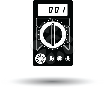 Multimeter icon. White background with shadow design. Vector illustration.