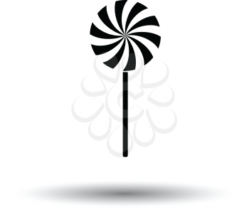Stick candy icon. White background with shadow design. Vector illustration.