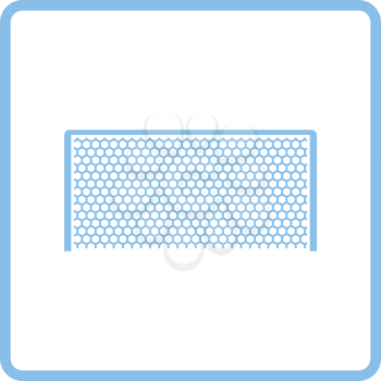 Soccer gate icon. Blue frame design. Vector illustration.