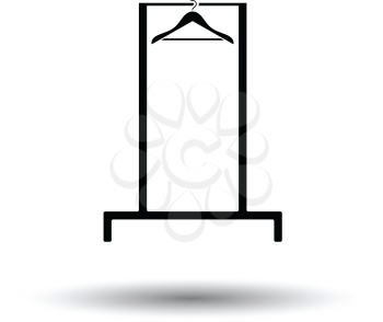 Hanger rail icon. White background with shadow design. Vector illustration.