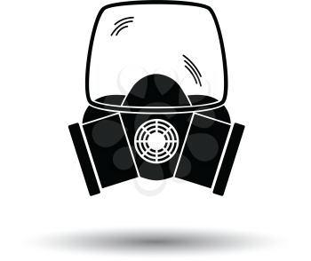 Fire mask icon. White background with shadow design. Vector illustration.