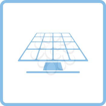 Solar energy panel icon. Blue frame design. Vector illustration.