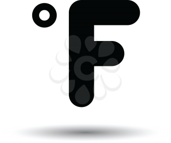 Fahrenheit degree icon. White background with shadow design. Vector illustration.