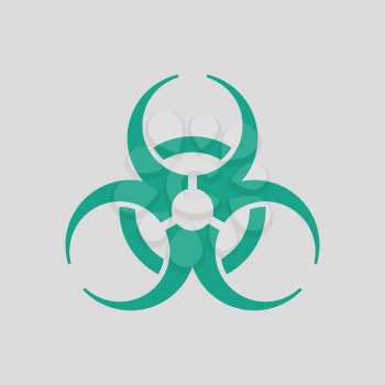 Biohazard icon. Gray background with green. Vector illustration.
