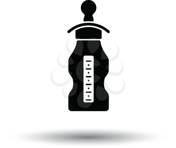 Baby bottle ico. White background with shadow design. Vector illustration.